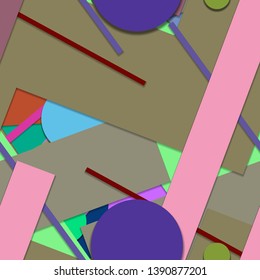 Flat material design - Creative vector trend seamless.