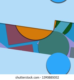 Flat material design - Creative vector trend seamless.