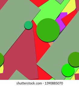 Flat material design - Creative vector trend seamless.
