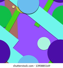 Flat material design - Creative vector trend seamless.