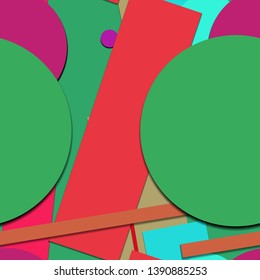 Flat material design - Creative vector trend seamless.