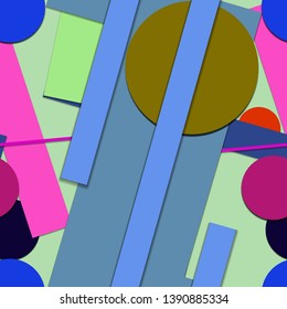 Flat material design - Creative vector trend seamless.