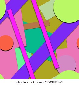 Flat material design - Creative vector trend seamless.