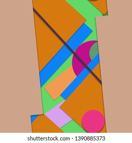 Flat material design - Creative vector trend seamless.