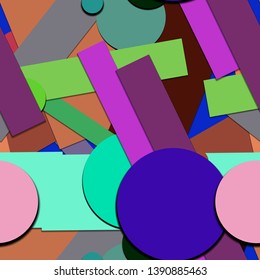 Flat material design - Creative vector trend seamless.