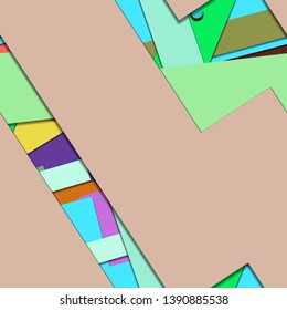 Flat material design - Creative vector trend seamless.