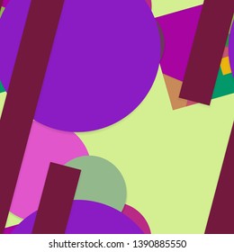 Flat material design - Creative vector trend seamless.