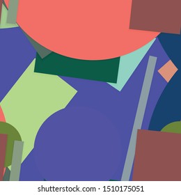 Flat material design - Creative vector trend seamless.