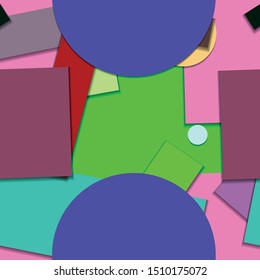 Flat material design - Creative vector trend seamless.