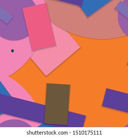 Flat material design - Creative vector trend seamless.