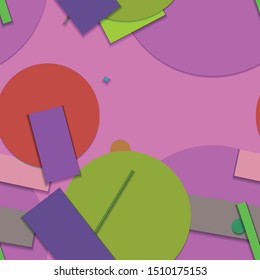 Flat material design - Creative vector trend seamless.