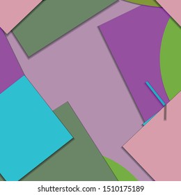 Flat material design - Creative vector trend seamless.