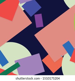 Flat material design - Creative vector trend seamless.