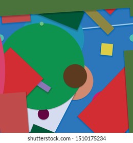 Flat material design - Creative vector trend seamless.