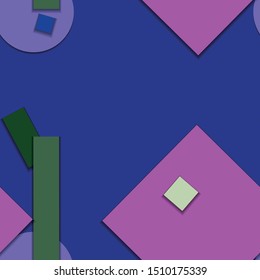 Flat material design - Creative vector trend seamless.