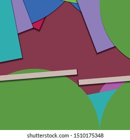 Flat material design - Creative vector trend seamless.