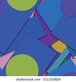 Flat material design - Creative vector trend seamless.