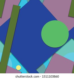 Flat material design - Creative vector trend seamless.