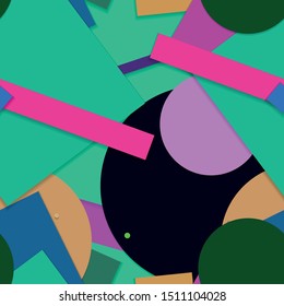 Flat material design - Creative vector trend seamless.