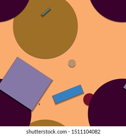 Flat material design - Creative vector trend seamless.