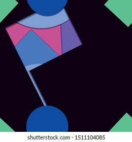 Flat material design - Creative vector trend seamless.