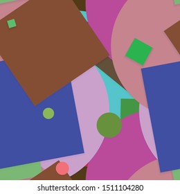 Flat material design - Creative vector trend seamless.