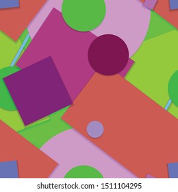 Flat material design - Creative vector trend seamless.