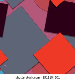 Flat material design - Creative vector trend seamless.