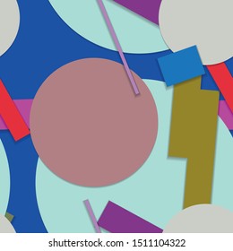 Flat material design - Creative vector trend seamless.
