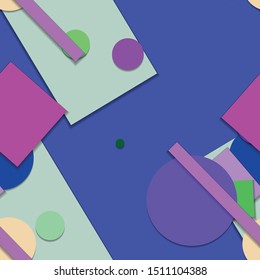 Flat material design - Creative vector trend seamless.