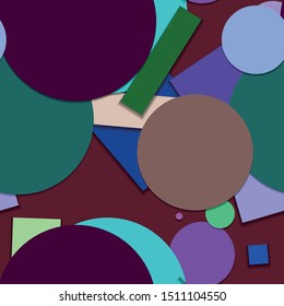 Flat material design - Creative vector trend seamless.