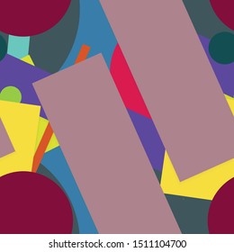 Flat material design - Creative vector trend seamless.