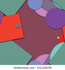 Flat material design - Creative vector trend seamless.