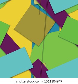 Flat material design - Creative vector trend seamless.