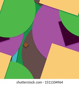 Flat material design - Creative vector trend seamless.