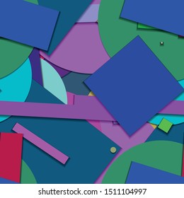 Flat material design - Creative vector trend seamless.