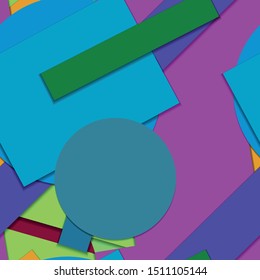 Flat material design - Creative vector trend seamless.