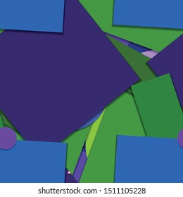 Flat material design - Creative vector trend seamless.