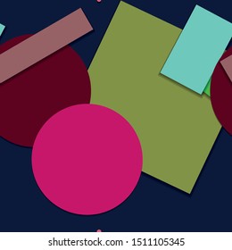 Flat material design - Creative vector trend seamless.