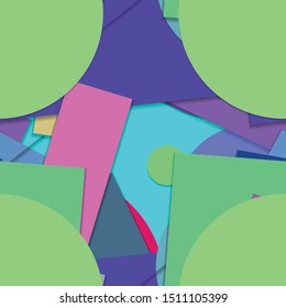 Flat material design - Creative vector trend seamless.