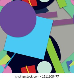 Flat material design - Creative vector trend seamless.