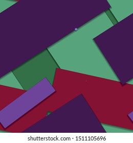 Flat material design - Creative vector trend seamless.
