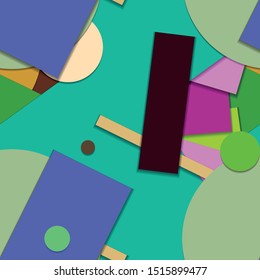 Flat material design - Creative vector trend seamless.