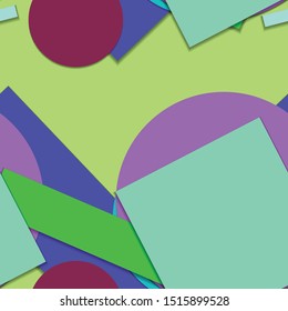 Flat material design - Creative vector trend seamless.