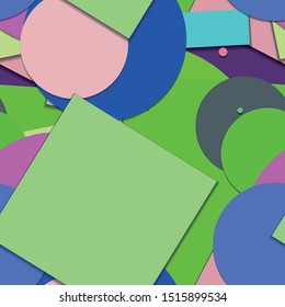 Flat material design - Creative vector trend seamless.