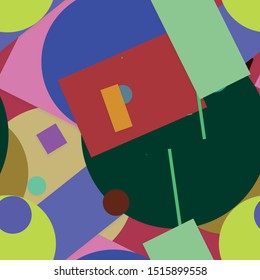 Flat material design - Creative vector trend seamless.