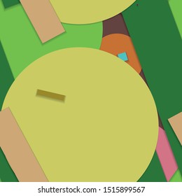 Flat material design - Creative vector trend seamless.