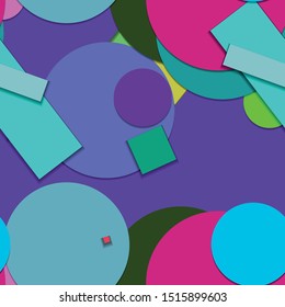 Flat material design - Creative vector trend seamless.