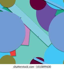 Flat material design - Creative vector trend seamless.