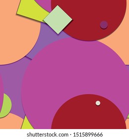 Flat material design - Creative vector trend seamless.